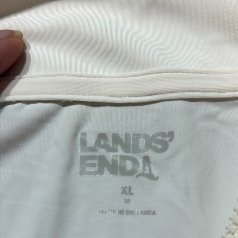 530 Lands' End Women's Lightweight Cream Jacket - Picture 3 of 4